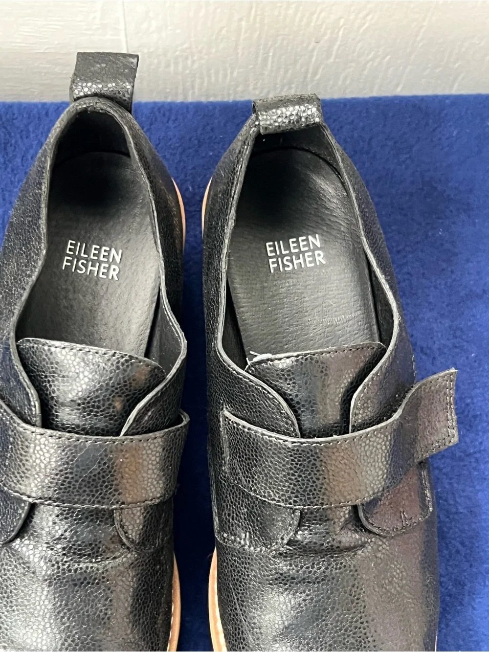 Eileen Fisher Zola Black Platform Oxfords